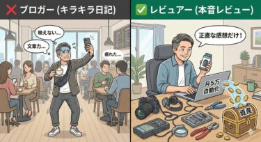 【文章力ゼロでOK】40代独身は「ブロガー」を目指すな。「レビュアー」になれば月5万は自動化できる