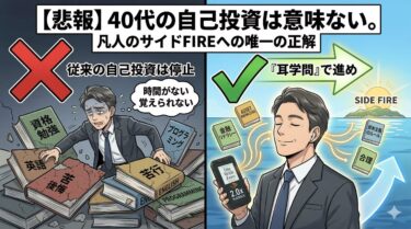 【悲報】40代の「自己投資・資格勉強」は意味ない。凡人がサイドFIREするための“捨てるべき努力”と唯一の正解