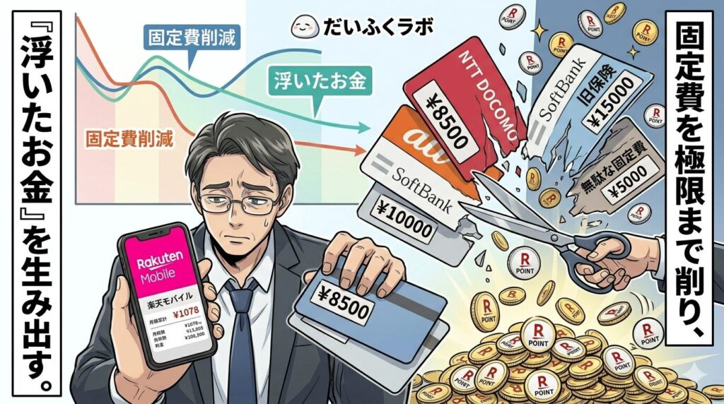 固定費削減の「止血」を視覚化します。